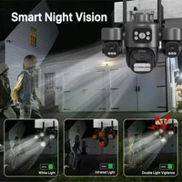 Caméra de sécurité 15MP iCsee écrans 3 HD suivi automatique WiFi caméra IP extérieure CCTV couleur Vision nocturne caméra de Surveillance Audio bidirectionnelle 6