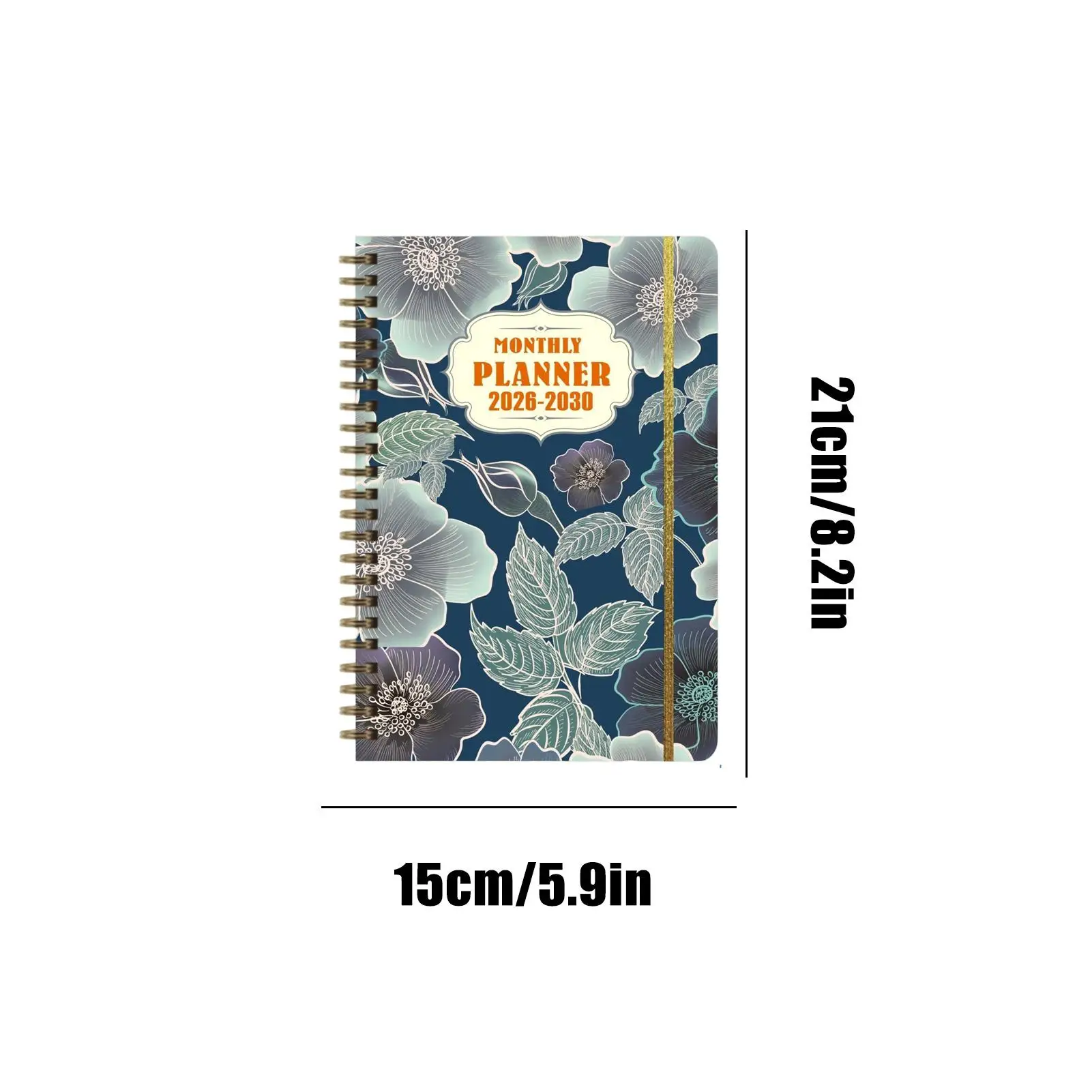 Calendar Planner 5 Year Planning Coil Bound Datebooks 2026-2030 Monthly Planner For School Student Business Work Desk Scheduling