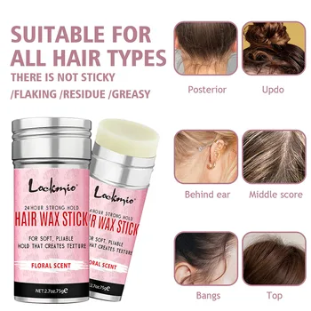 Professional Styling Wax for Women Anti-frizz Pomade Smoothing Broken Back Hair Mud Messy Hairs Control Wax Rod for Natural Wigs 3