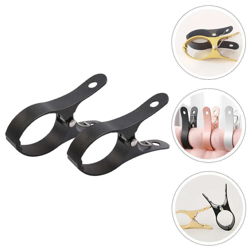 

2 Pcs Towel Windproof Clothespin Comforter Washing Clips Drying Hose Clamp Clothing Clamps Aluminum Alloy