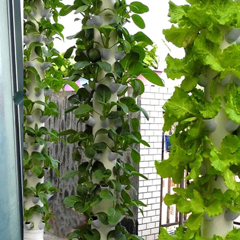 5 Pcs Column pipe fixed plant cup Hydroponic systems greenhouse balcony vegetables strawberry pipe nurturing indoor kit