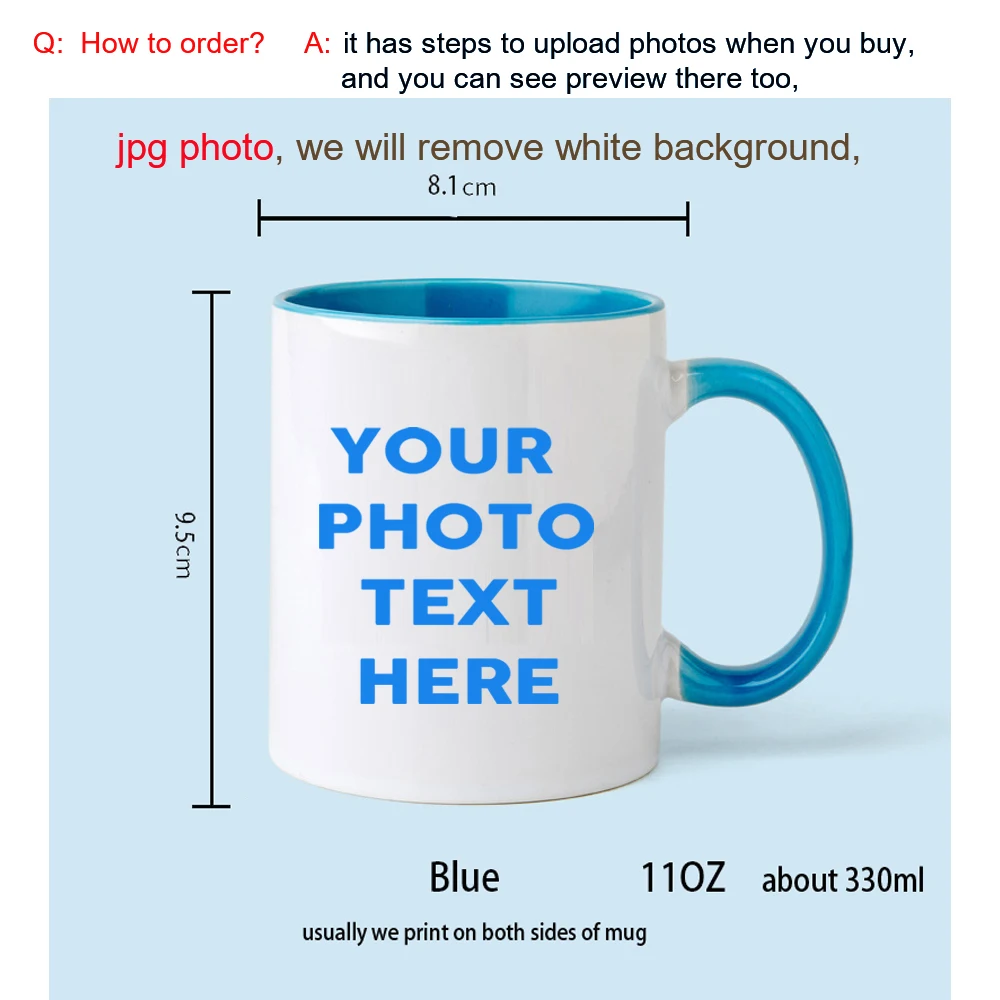 Customized Photo Mug: Personalized Name, Image & Text - Perfect Gift for Mother's Day or Weddings
