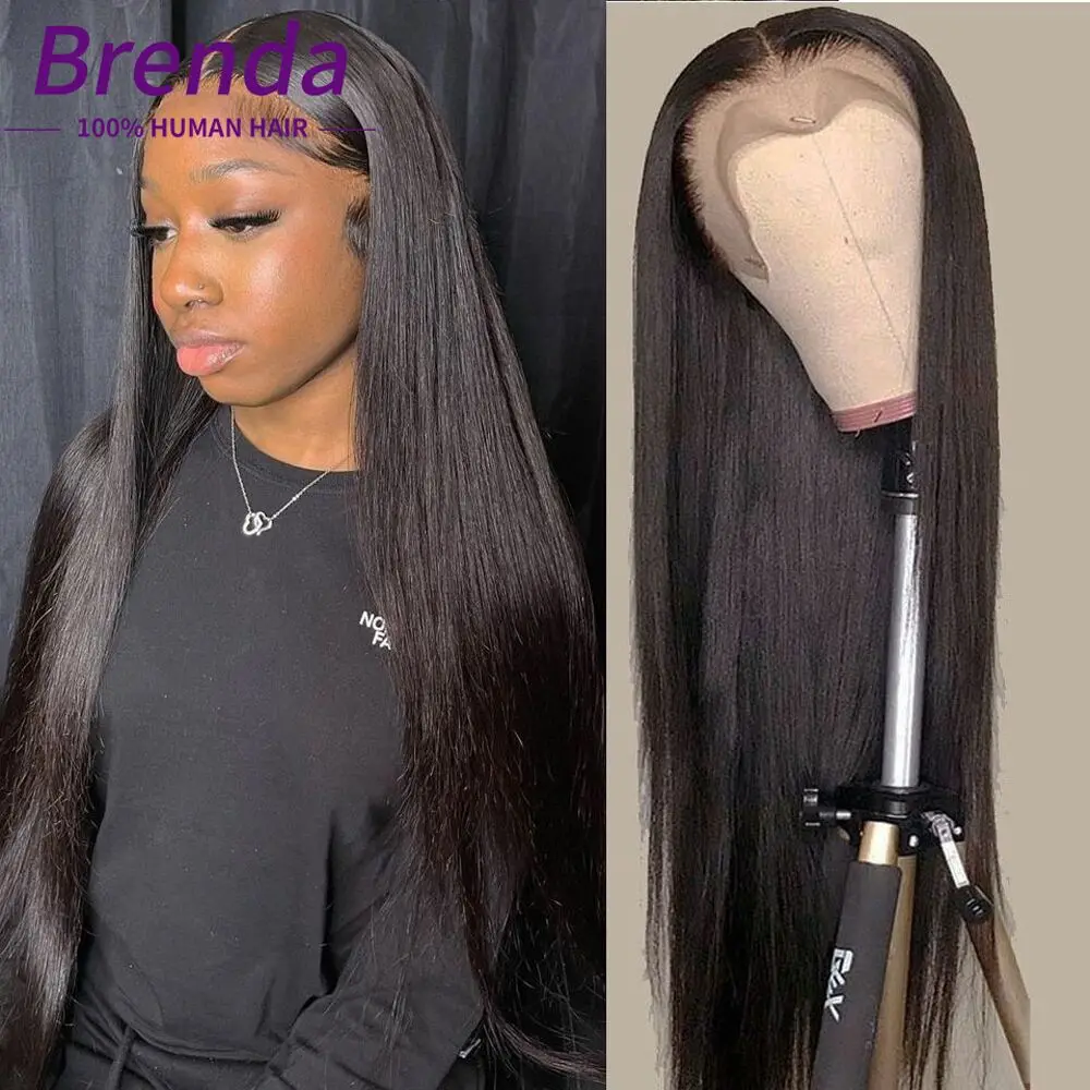 13X4 Transparent Glueless Lace Frontal Human Hair Wigs Closure Wig HD Lace Front Wig Brazilian Straight Human Hair On Sale