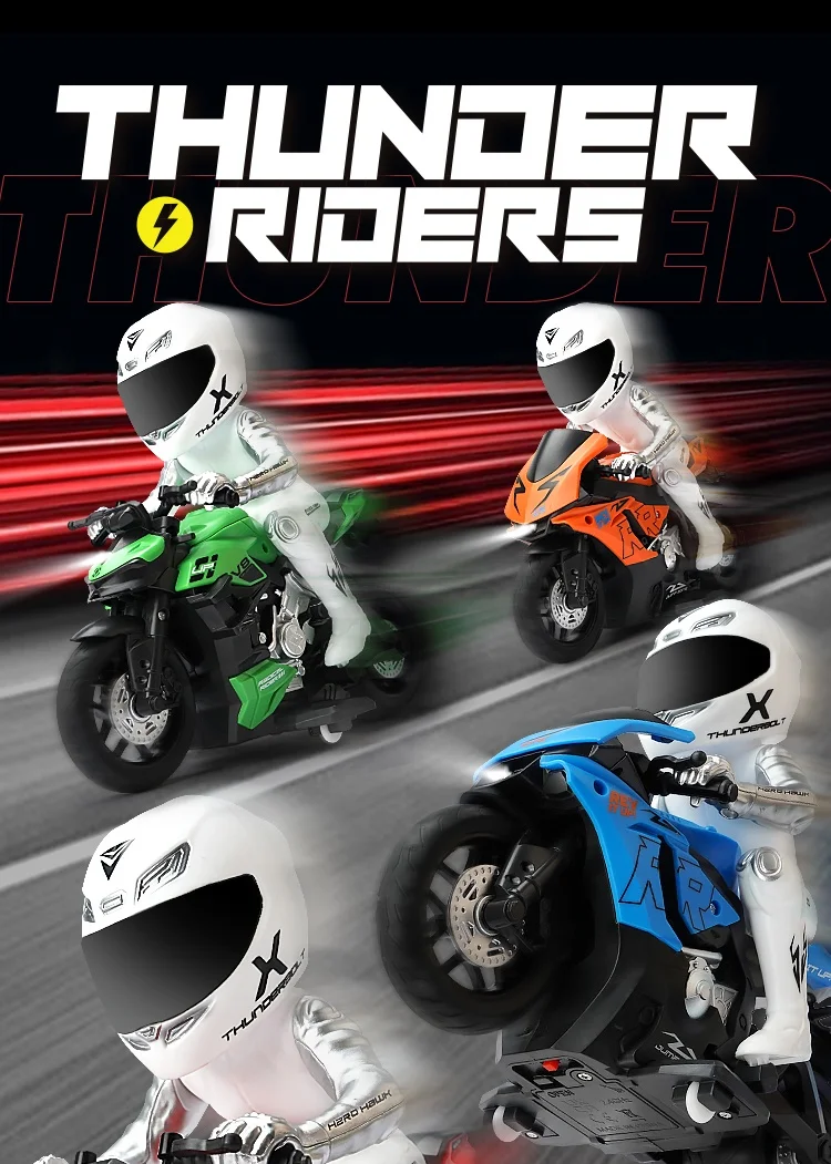 Motocicleta de control remoto, motocicleta todoterreno inteligente de aleación, juguete eléctrico, coche de carreras RC de alta velocidad, motocicleta acrobática a la deriva