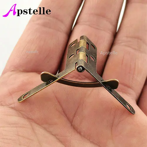 High-End Wooden Box Accessories Jewelry Box Hinge Zinc Alloy Seven-Letter Hinge Screw 10 Pieces For Sale The Simple Hinge