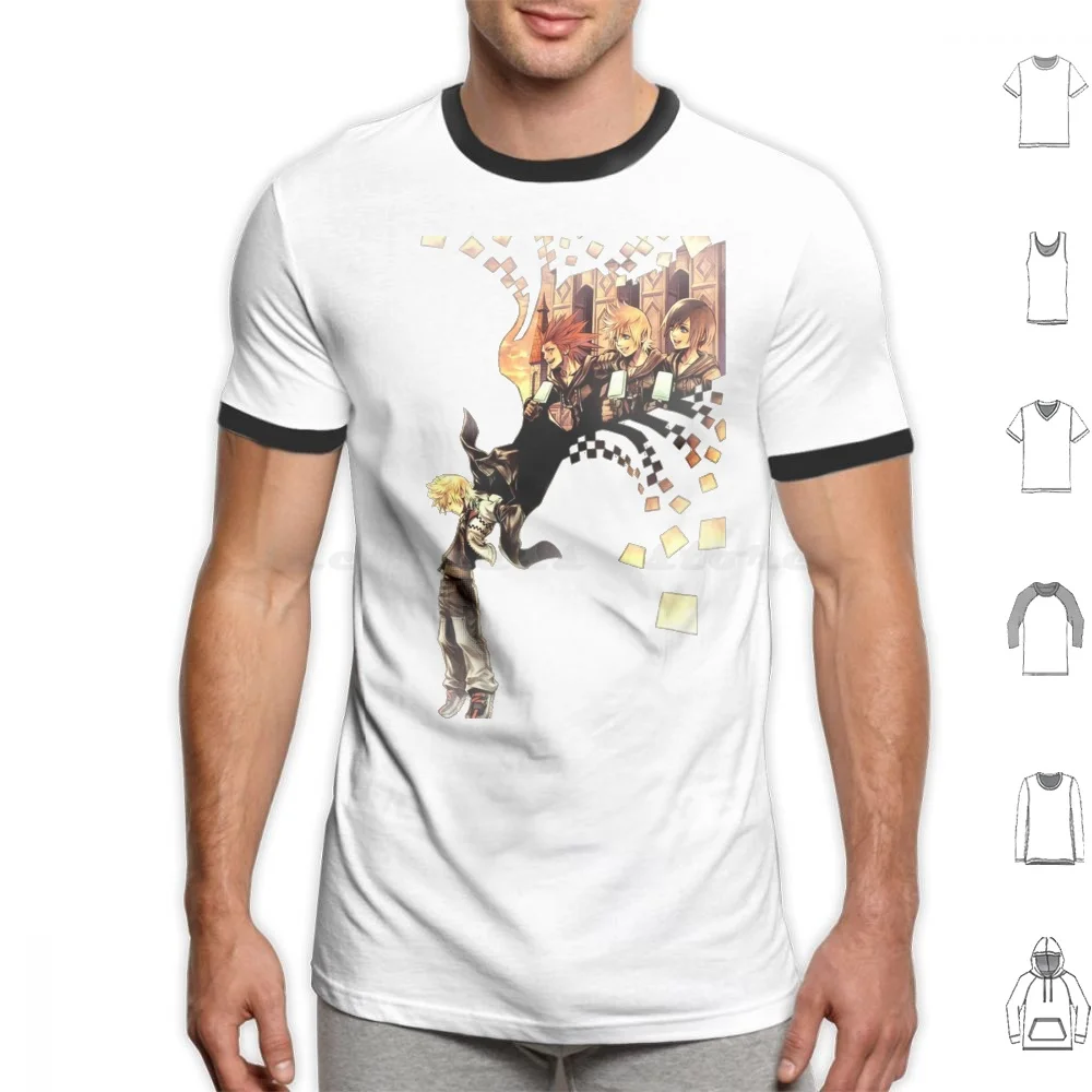 Kingdom Hearts 358 / 2 Giorni T Shirt Cotone Uomo Donna Stampa Fai Da Te Kingdom Hearts Sora Hearts Kingdom Keyblade Game Senza Cuore Kh