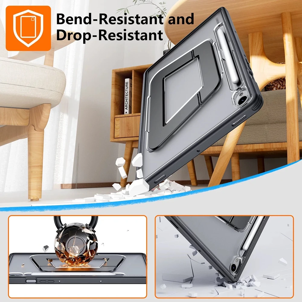 Ultra Thin Adjustable Stand Tablet Case with Pencil Holder
