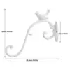 Cast Iron Bird Statue Wall Plant Hanger Length 25cm Decorative Patio Decoration 6