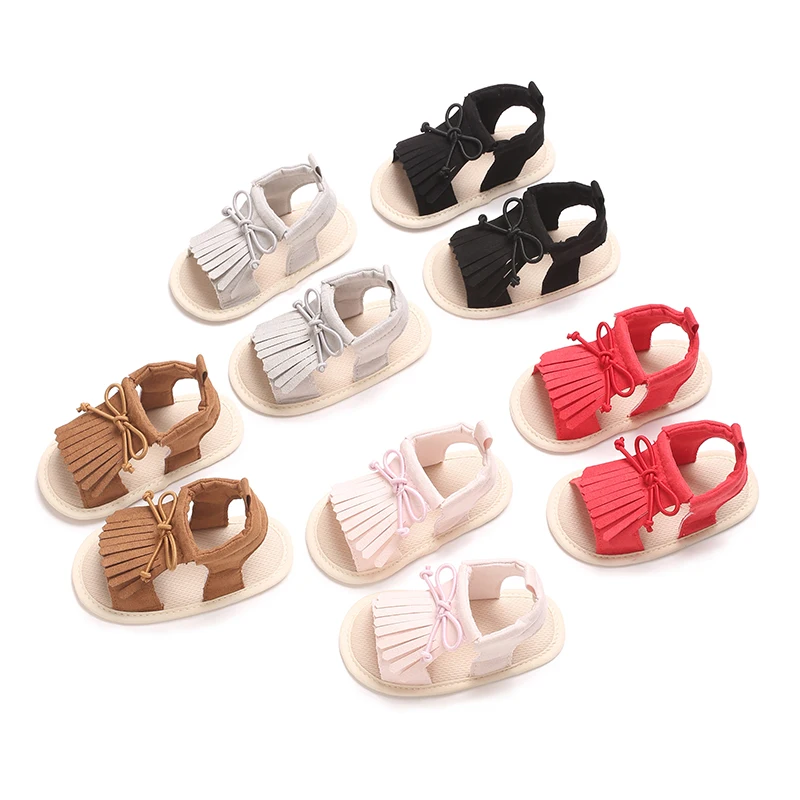 Summer Baby Sandals Bowknot Soft Sole Anti-Slip Newborn Toddler Crib First Walkers Baby Girls Shoes