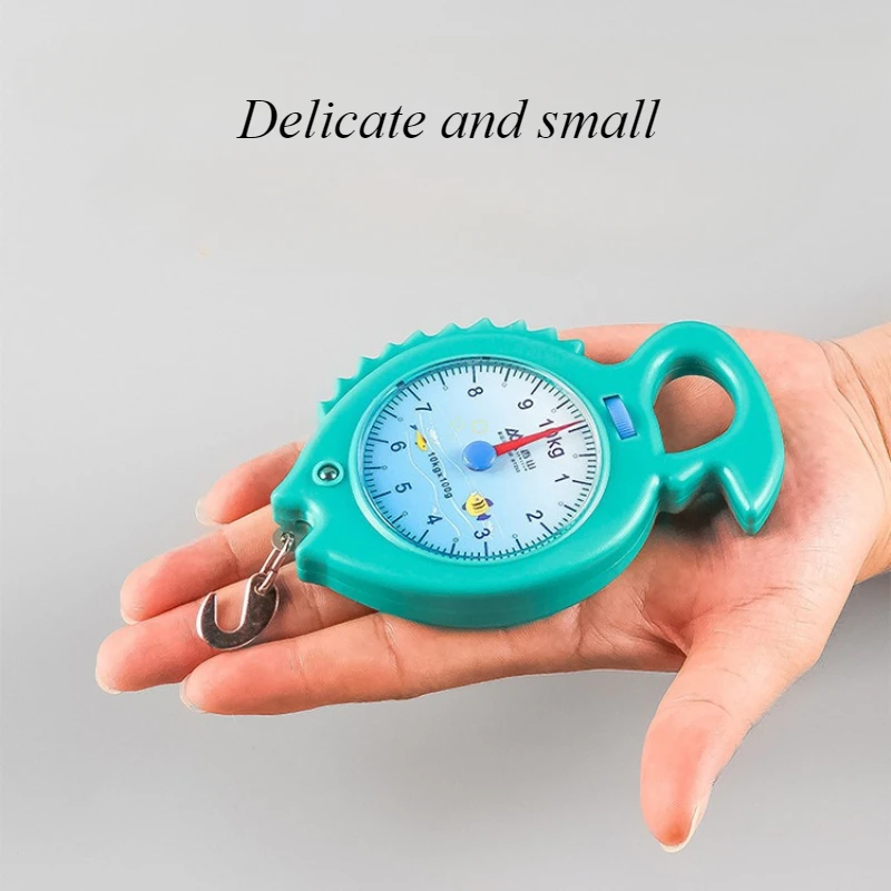 1PC Fish Scales Mechanical Portable Scales Pocket Fishing Shopping Fish Hook Mini Palm ABS Chrome Plating Supplies