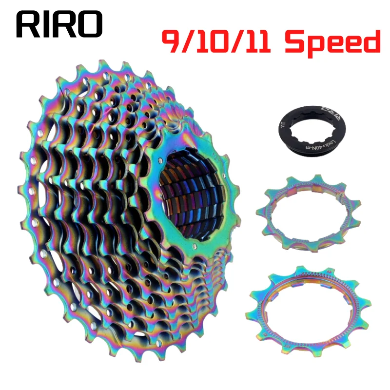 

Сверхлегкая вспышка RIRO Freewheel9/10/11 Speed28T с гальваническим покрытием, ослепляющая износостойкая кассета, дорожный складной велосипед, маховик, запчасти для велосипеда