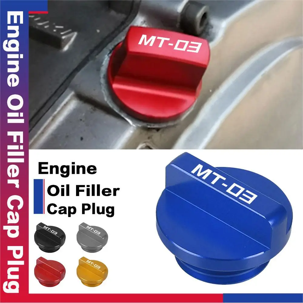 

Moto For YAMAHA MT-03 MT03 2016-2022 2023 MT07 2014-2023 MT10 MT-10 SP 2016-2023 M27*3.0 Engine Oil Filler Cap Plug Screws Cover