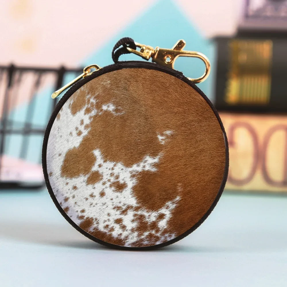 Cow Printing Wallets Kids Fashion Vintage Coin Purse Cute Small Clutch Purse Personalization Leopard Wallet Children's Day Gifts