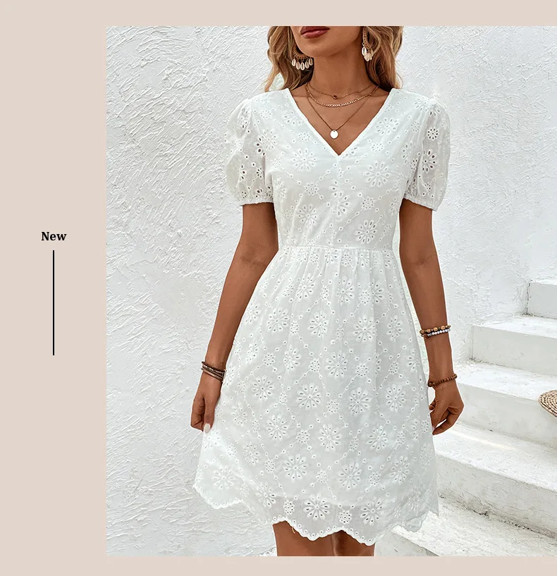 Elegant Midi Dress in White