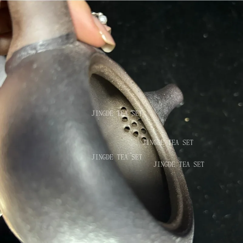 240ml Coarse Pottery Side Handle Pot Ceramic Household Chinese Kung Fu Tea Set Tea Making Pot Single Pot Tea Ceremony Customized