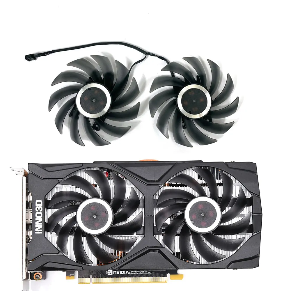

For INNO3D GeForce GTX1660 RTX2060 SUPER Twin X2 OC Video Card Fan with Case 85MM GTX1660 RTX2060 Graphics Card Cooling Fan