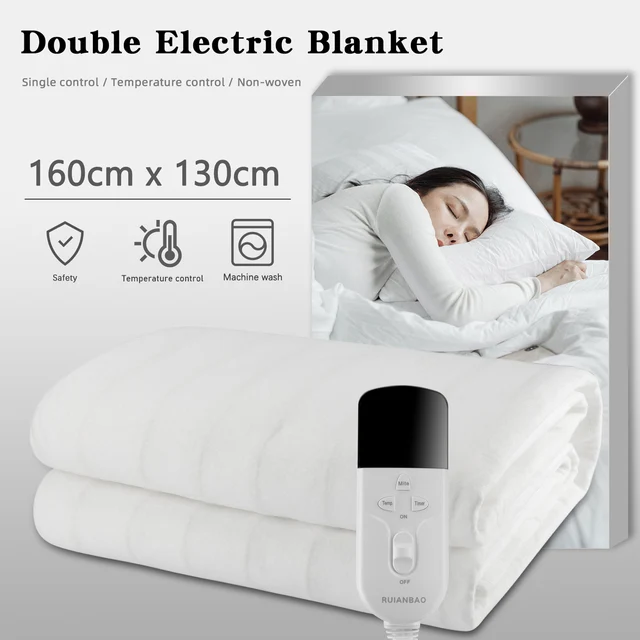 Rainbow RUIANBAO 160*130CM Large Double Electric Blanket Pad Heating Bed  Mat Electric Underblanket CE Certification 230V EU Plug - AliExpress