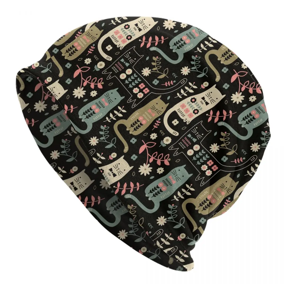 

Cat Folk Cryptid Animal Pattern Caps Casual Autumn Winter Outdoor Skullies Beanies Hats Summer Warm Dual-use Bonnet