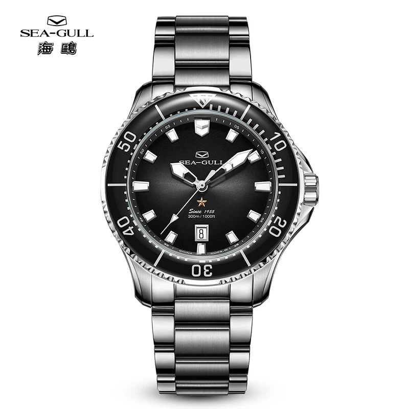 Seagull Automatic 40mm Watch Ocean Diver Wristwatch 300m 30ATM Waterproof