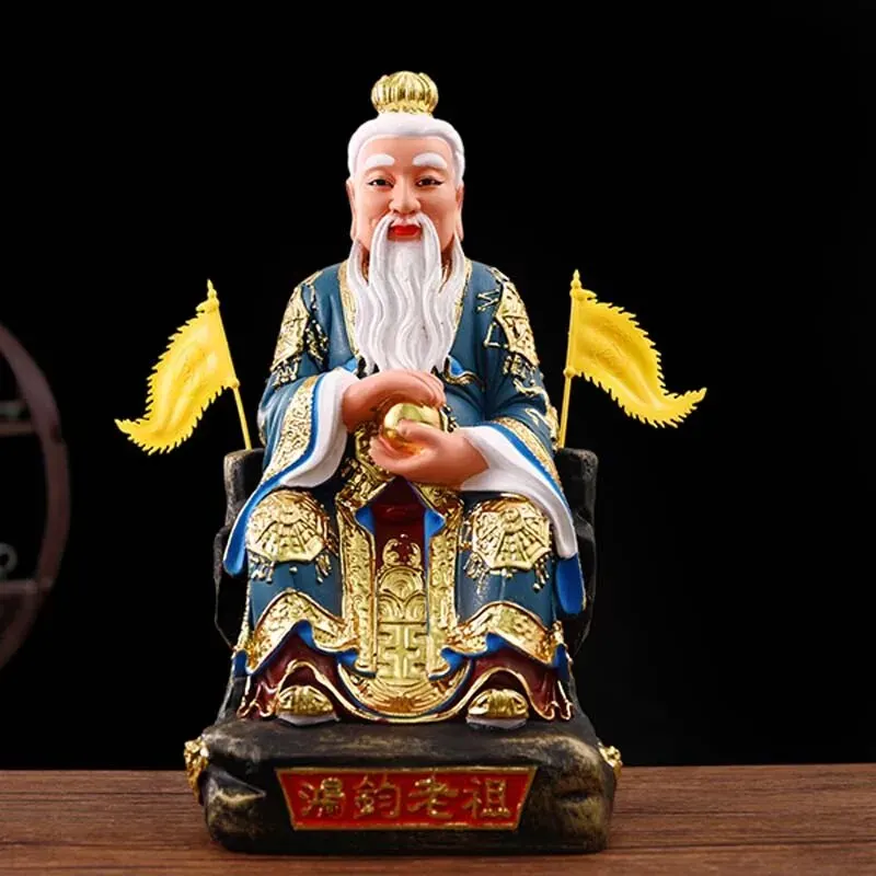 

Хорошая Азия домашний храм покровитель Святого Taoism предок HONG JUN LAO ZU цветная статуя бога эффективный благословенный безопасный большой