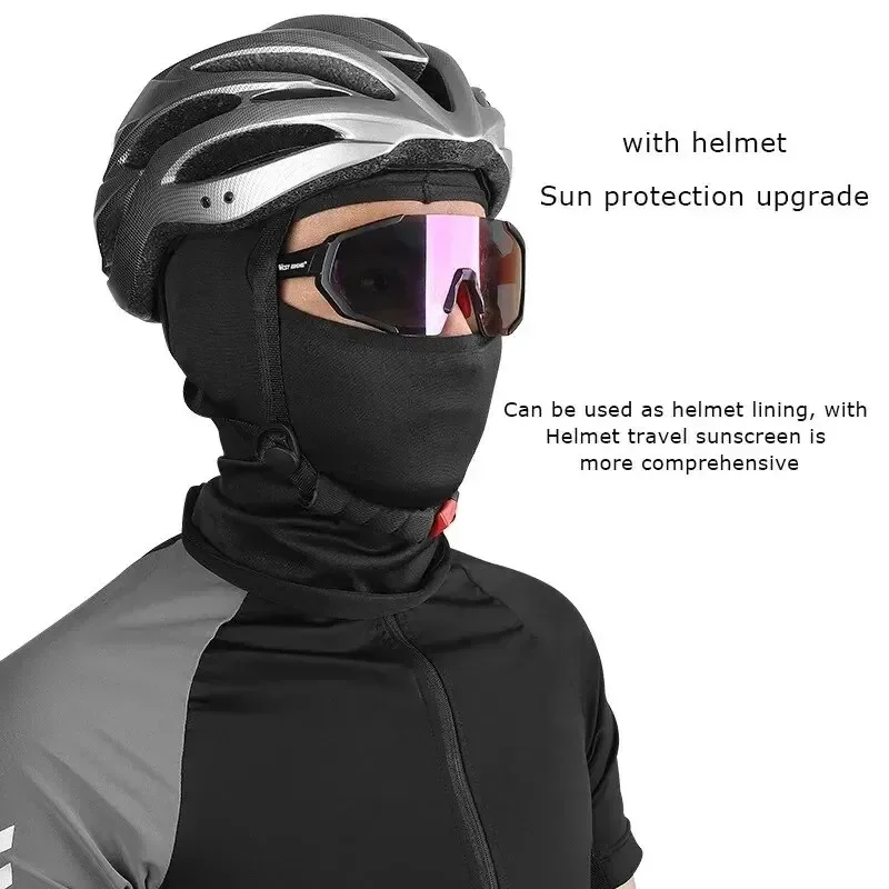 Ice Silk Full Face Mask Anti UV Cycling Balaclava Face Mask Breathable Windproof Motorcycle Headwear Dustproof Men Women Mask