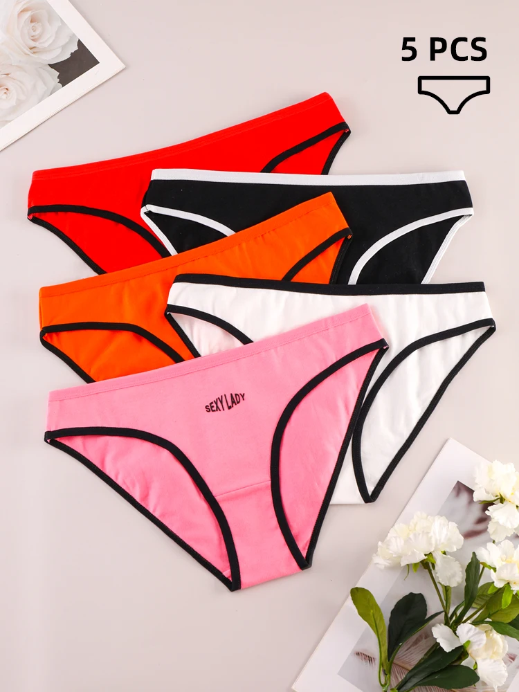 ALDOLA 5PCS/set Women Seamless Briefs Female Cotton Breathable Comfortable Panties Girls Sports Underwear Lingerie