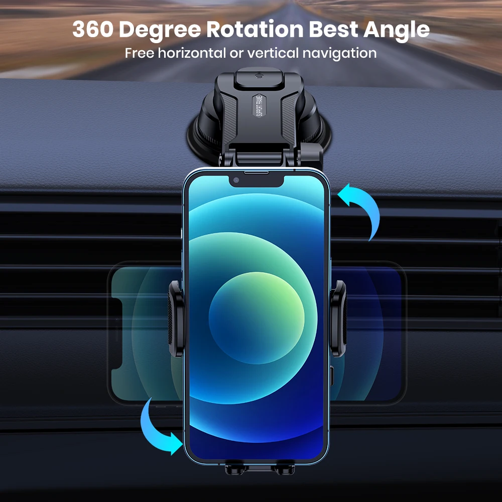 TOPK Car Phone Holder Smartphone Mount Gravity No Magnetic Support For iPhone 13 12 11 X Xiaomi Samsung Huawei images - 6