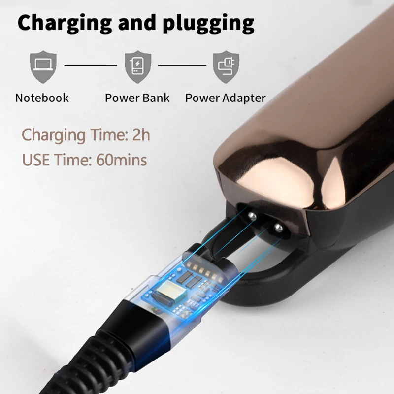 Rechargeable Hair Clippers for Men Cordless Hair Trimmer for Heads Longer Beards Body Grooming Professional Haircutting Kits