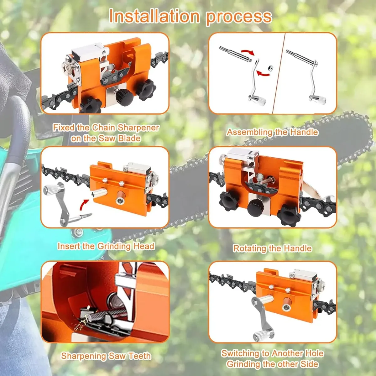 Fast Hand-Crank Chainsaw Chain Sharpener description 6