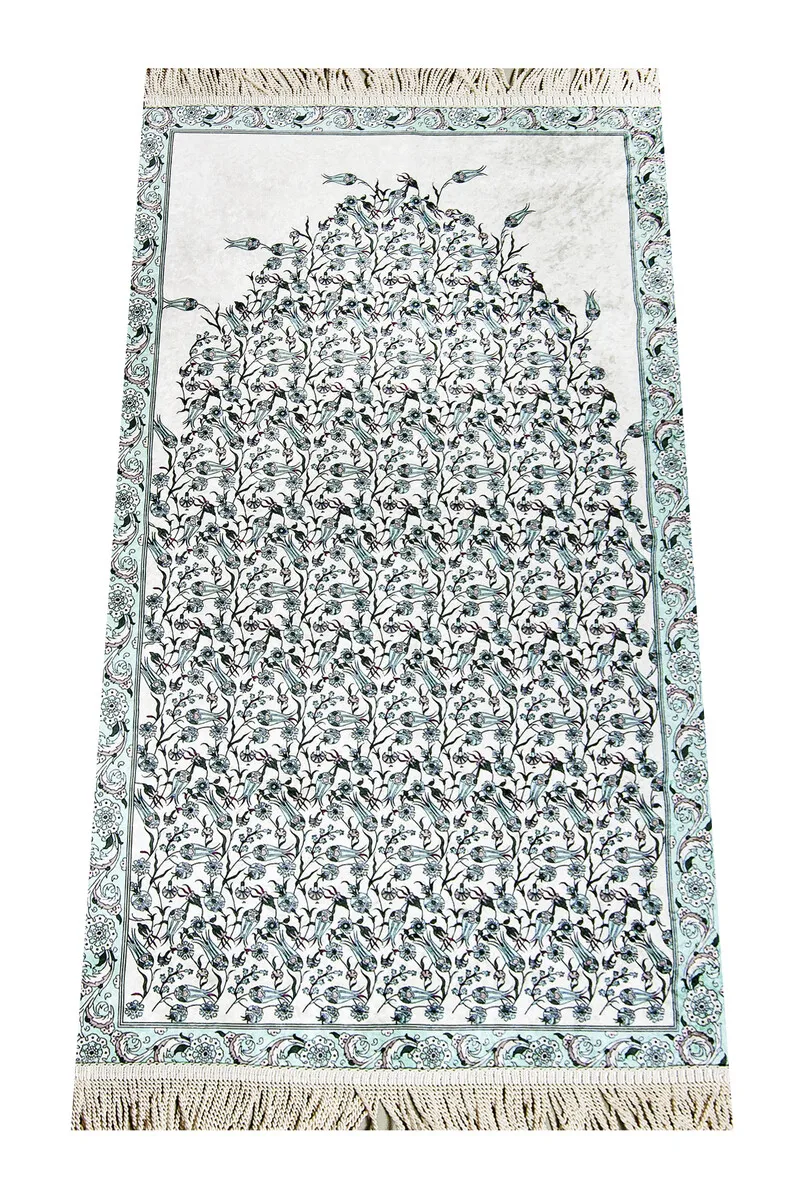 

Digital Printed Sultan Series Prayer Mat Turquoise 2 Sheet of Muslim Islamic Prayer Mat Holy Quraan Islamic Mats