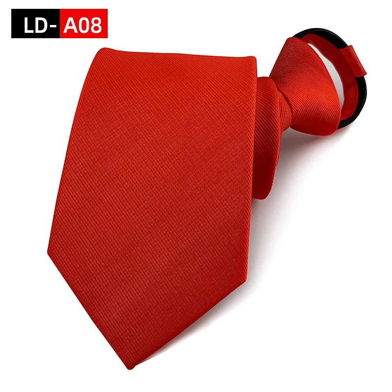 Reißverschluss-Krawatte für Herren, vorgebundene Krawatte, gestreift, 8 cm, heiß begehrter Stil, Reißverschluss-Krawatte für Herren und Damen, Hochzeit, Business, Party, Geschenk – Detail 12