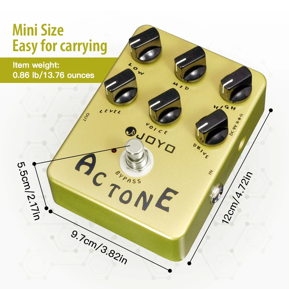 JF-13 AC TONE Overdrive Guitar Pedal Simulate from AC-30 Tube Amplifier Classic