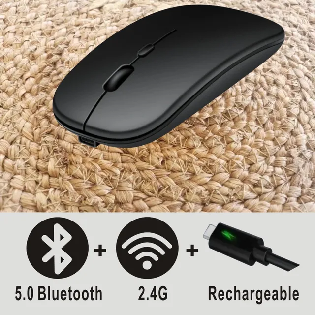 Mouse Bluetooth Wireless Rechargeable Type 2.4G USB for Computer Laptop PC Macbook Gaming Mouse Gamer 2.4GHz laptop accessories 2
