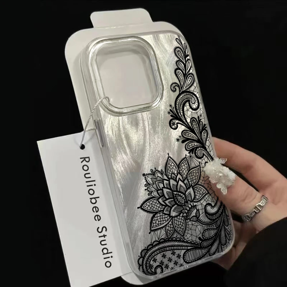 Elegant Hollow Lace Design Phone Case Cover