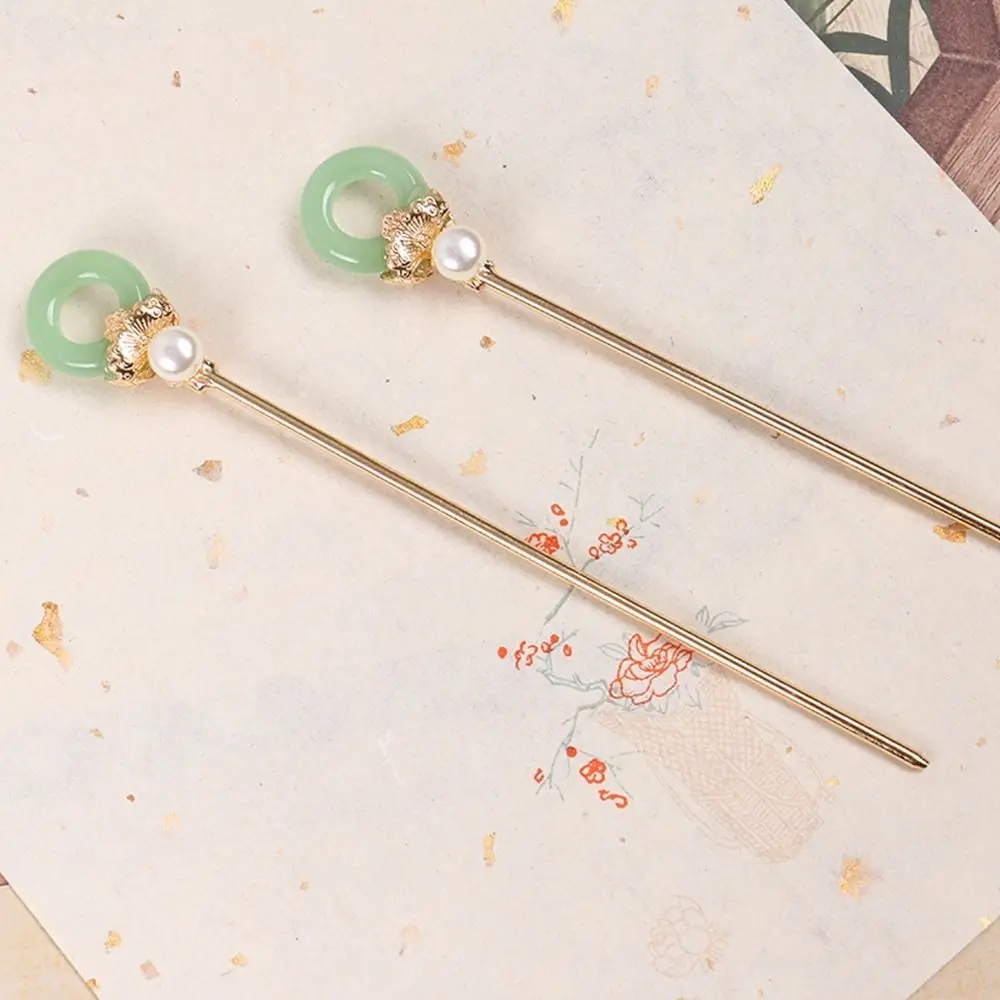 

Design Tool Jade Hairpin Cheongsam Headdress Ancient Headwear Chinese Style Headwear Ancient Style Hairpin Hanfu Hair Sticks