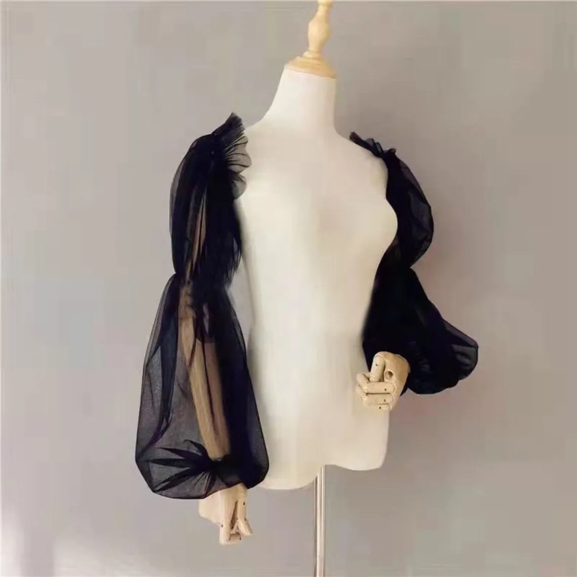 Wedding Sleeve Accessories 75cm Removable Full Sleeves Wedding Puffy Tulle for Party