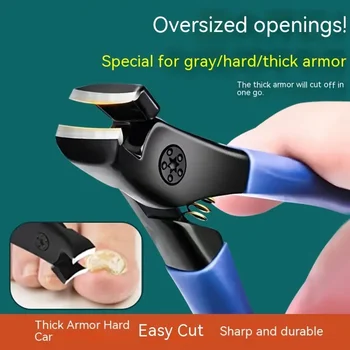Conjunto profissional de tesouras para unhas dos pés - abertura extra grande, fácil aparador, alta qualidade, ergonômico, fácil de segurar, à prova d'água, super afiado, durável - adequado para unhas dos pés grossas e duras, estilo clássico 1
