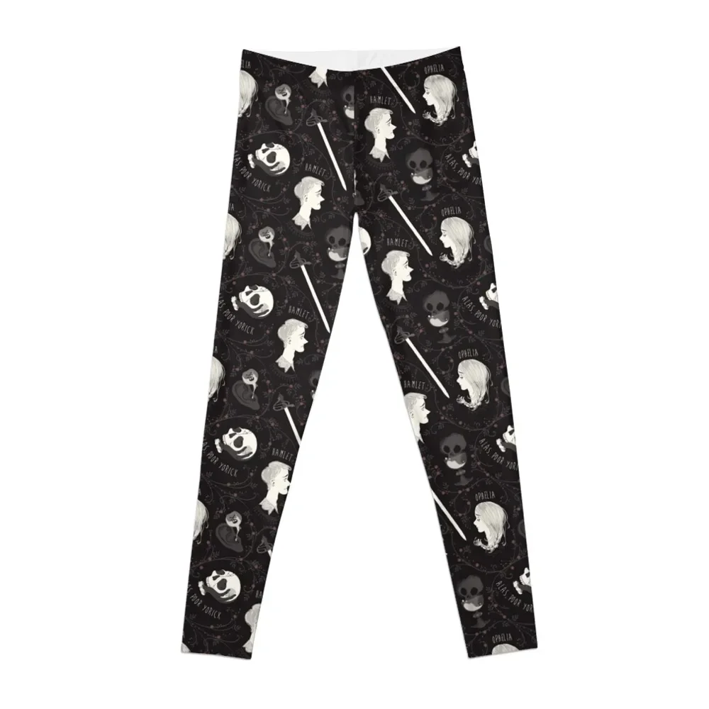 

Shakespearean pattern - Hamlet Leggings flared gym clothing Women's fitness Womens Leggings