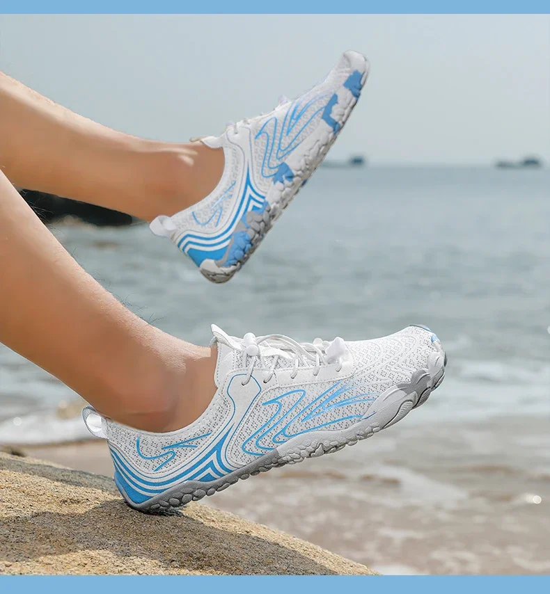 Breathable Aqua Couple's Quick-Drying Beach Swimming Sneakers Non-Slip Water Wading Shoes Indoor Multi-Functional Yoga Shoes