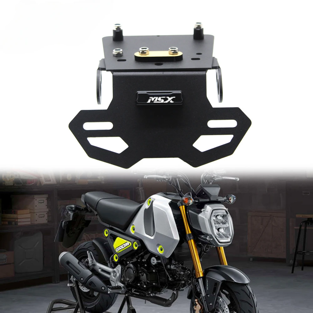 

Motorcycle Registration Plate Holder for Honda MSX125 GROM125 MSX125SF 2016-2022 Modified Short Tail License Plate Bracket Parts