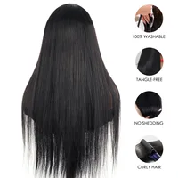 Perruque en cheveux humains brésiliens vierges, lisse et transparente, HD, 40-46 pouces, avec dentelle frontale 13x6 pré-épilée, perruque complète 360 en dentelle 5