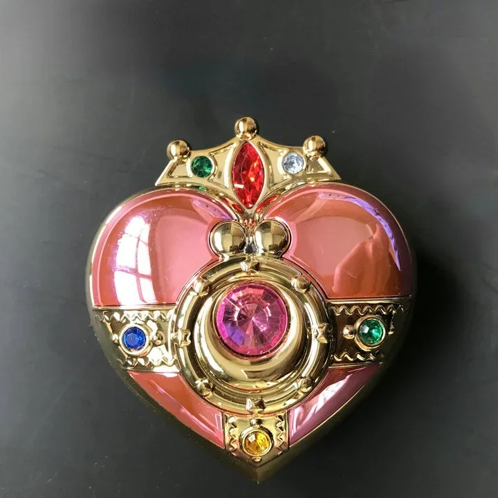 Sailor Moon Creer Beaute 20Th Anniversary Tsukino Usagi Shaper Pink Powder Box Action Figure Model Ornament Toys