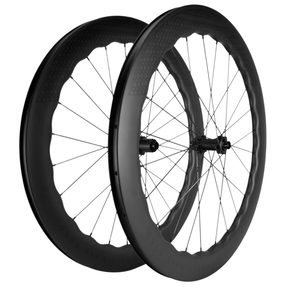 

700C Carbon Road Wheels 6560 Disc Brake Wheelset 65mm Clincher 6 Bolt/Center Lock Cyclocross Wheels