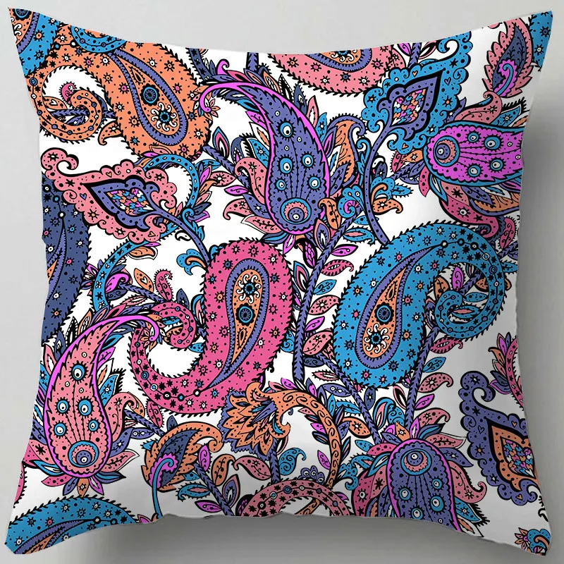 

New Bohemia Paisley Flower Pillow Mandala Abstract Geometry Pillowcase Elegant Vintage Cushion Cover Sofa Home Decor E3076G