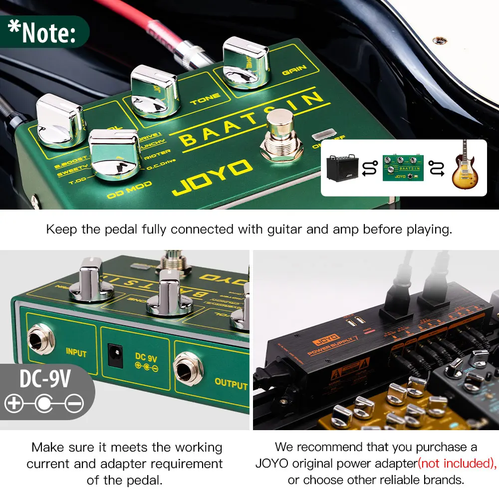 R-11 BAATSIN 8 in 1 Overdrive & Distortion Pedal Classic Overdrive/Distortion So