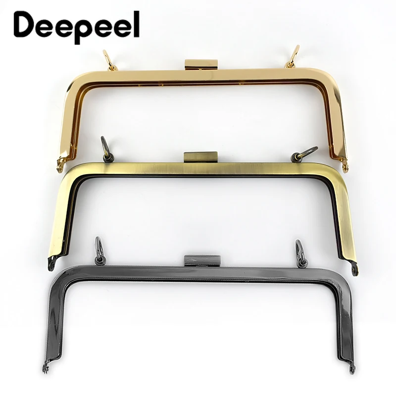 1/2/5Pcs Deepeel 20.5cm Bag Handles Handbag Sewing Brackets Purse Frame Smooth Kiss Clasp Sew Kit Bags Hardware Wallet Accessory