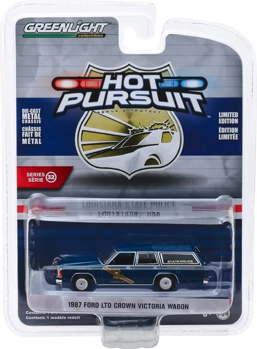 1:64 1987 Ford Ltd Crown Vic Wagon Heat Tracing Diecast Metal Alloy Model Car Toys For Gift Collection