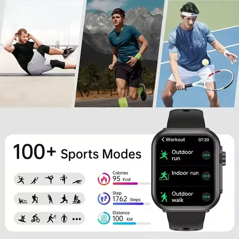 2026 New For Xiaomi Smart Watch Men Women 1.83-Inch HD AMOLED Full Touch Screen IP68 Waterproof Bluetooth Call SmartWatch Man 5