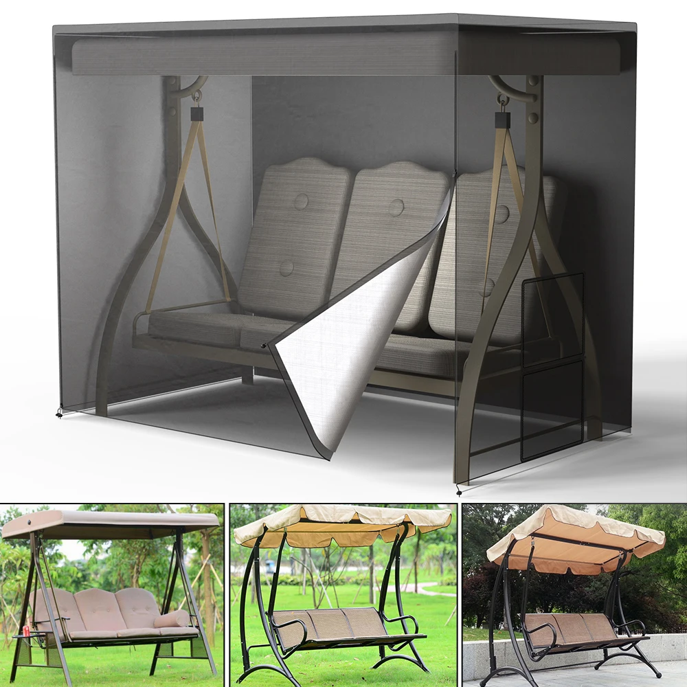 Patio Furniture Cover 3-Seater Garden Swing Cover Hammock Patio Cover Waterproof