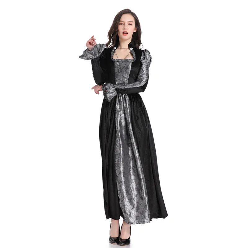 

Women Witch Dress Vampire Cosplay Adult Halloween Masquerade Role Play Party Dress